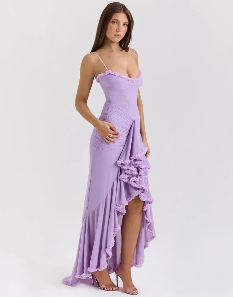 House of CB House of CB Gabbi ruffled front gown in orchid 4