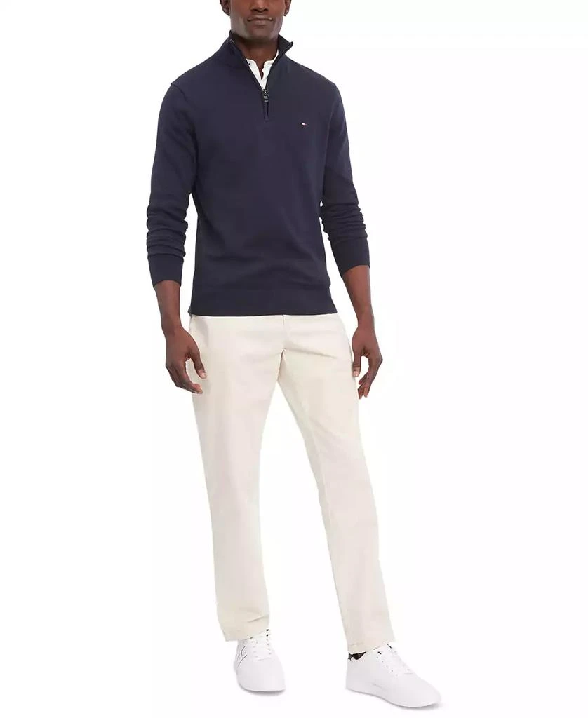 Tommy Hilfiger Men's Essential Embroidered Logo 1/4-Zip Mock Neck Sweater 4