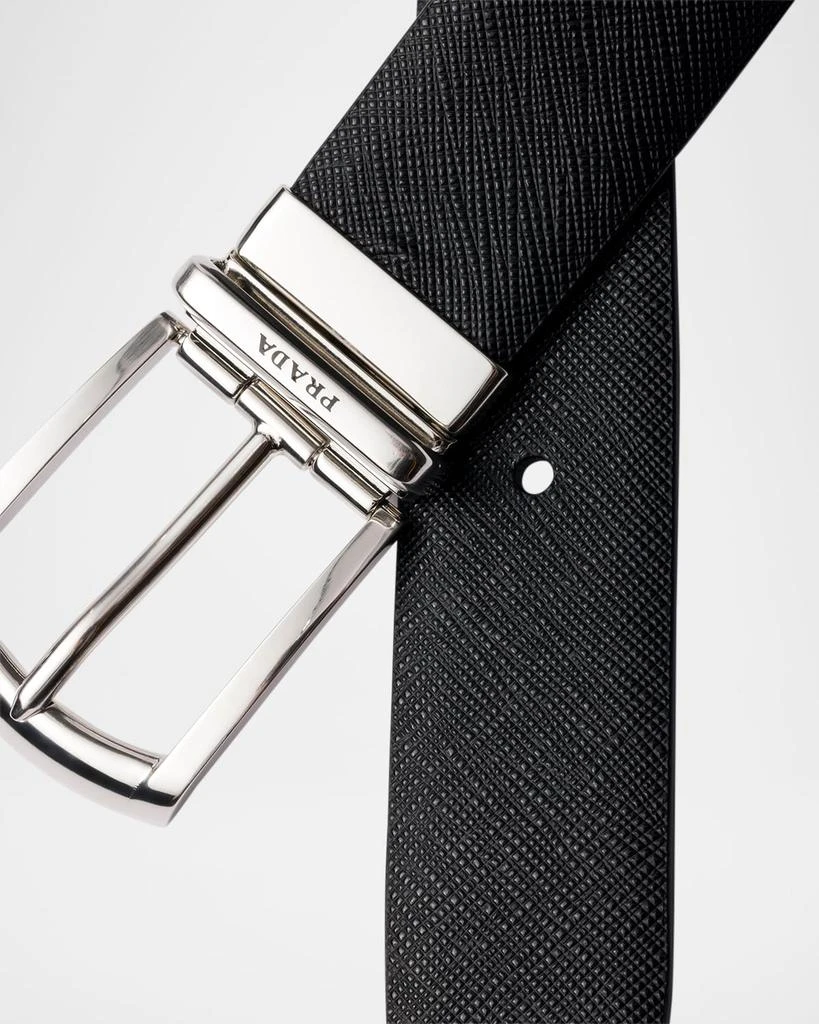 Prada Men's Saffiano Reversible Dress Belt 3