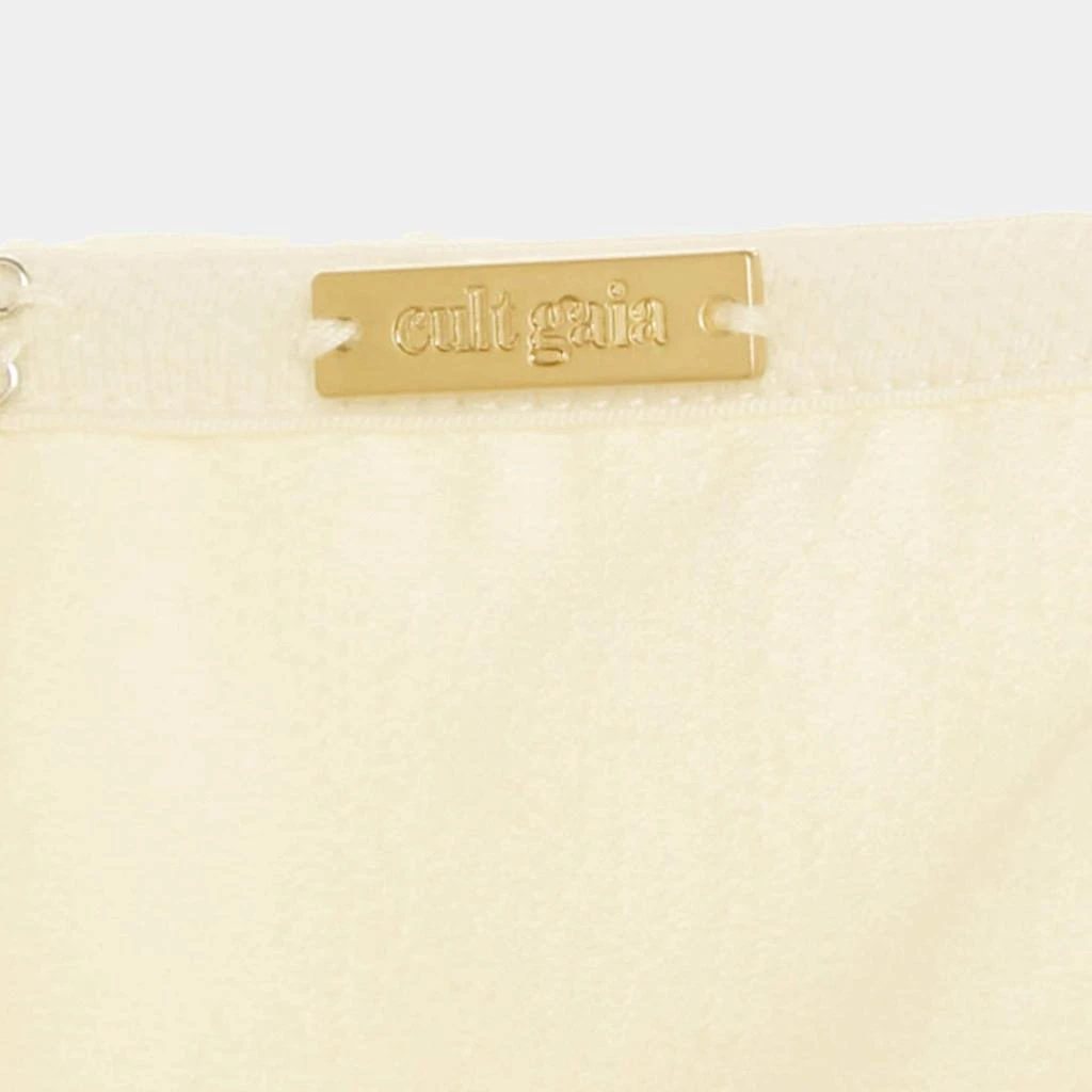 Cult Gaia Cult Gaia Off-White Linen Blend Off-Shoulder Muna Long Dress S 5