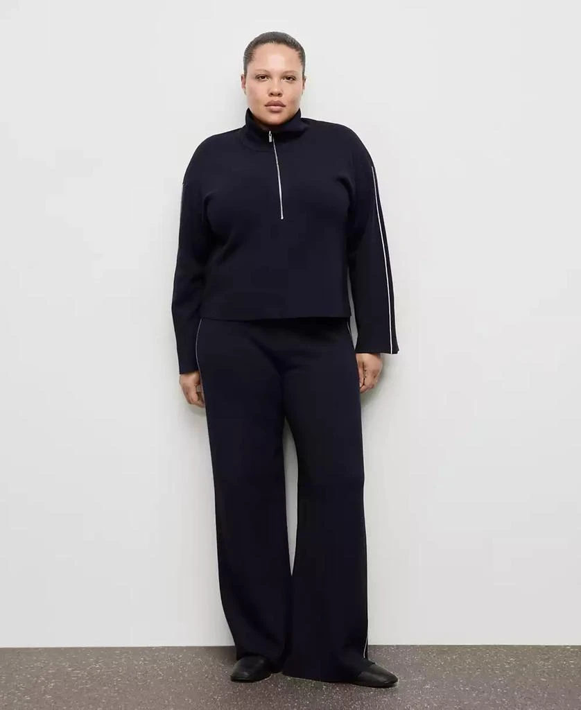 Mango Women
s Contrast Stripe Straight Pants 5