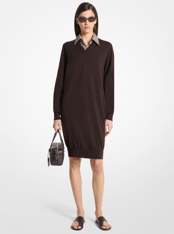 Michael Kors Cashmere V-Neck Tunic Dress