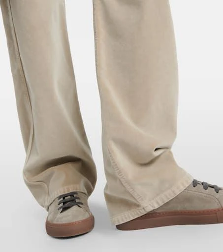 Brunello Cucinelli Mid-rise cotton velvet straight pants 5