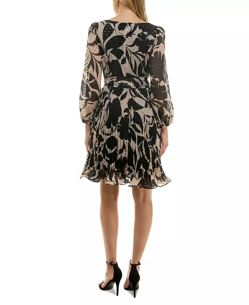 Taylor Petite Printed Clip-Dot A-Line Dress