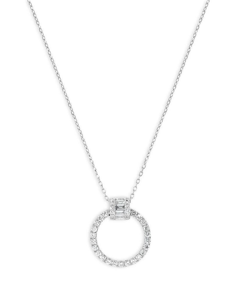 Bloomingdale's Diamond Circle Pendant Necklace in 14K White Gold, 0.50 ct. t.w. 1