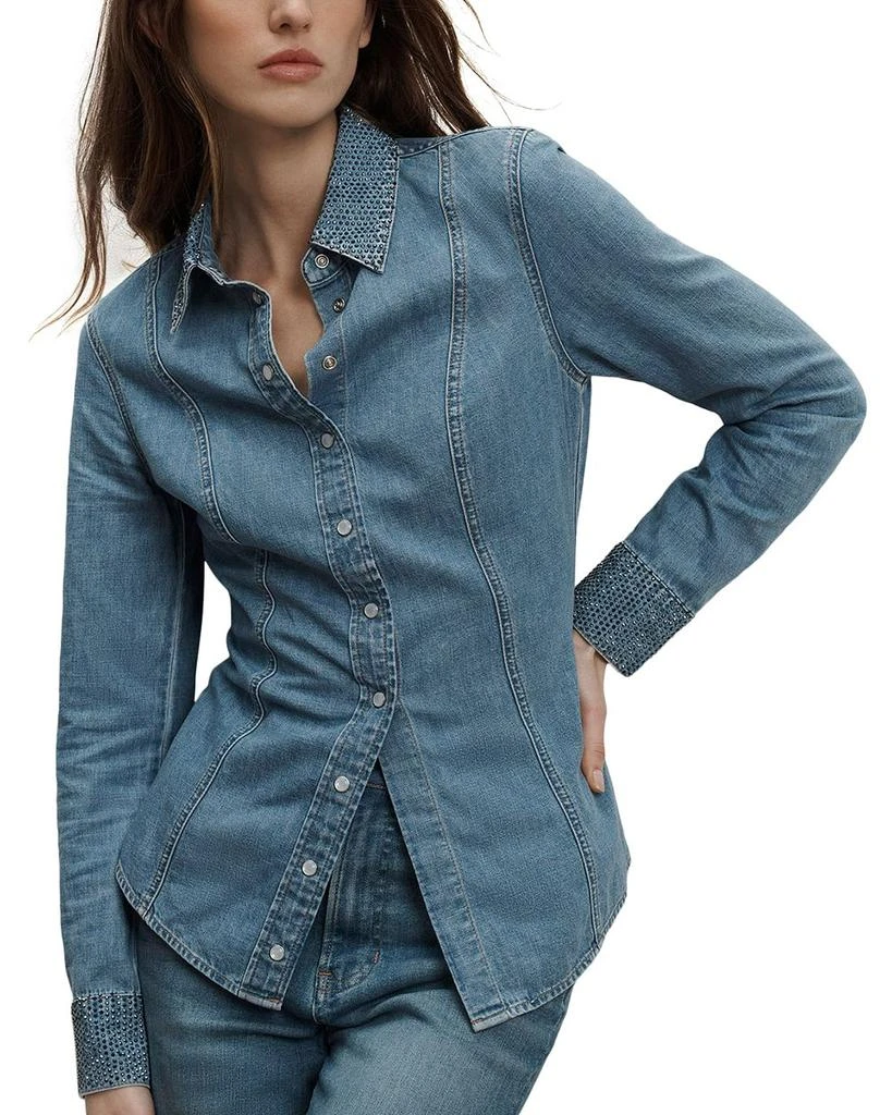 VERONICA BEARD Eddie Rhinestone Shirt 4