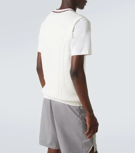 Brunello Cucinelli Cable-knit cotton sweater vest 4