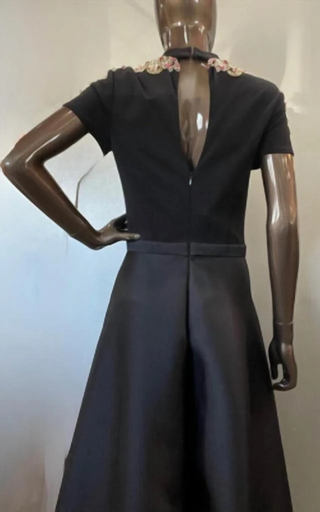 Ieena for Mac Duggal Ieena For Mac Duggal Short Sleeve Hi Low Dress In Black 2