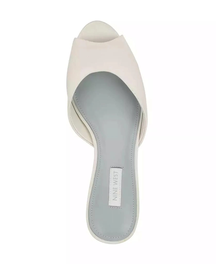 Nine West Women's Luvlie Bridal Satin Peep Toe Kitten Heel Pumps 4