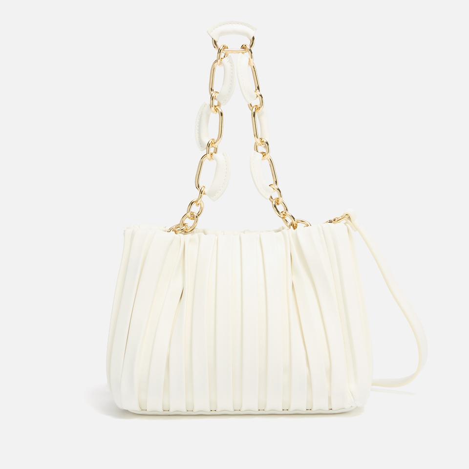 Dune Dune London Dinidominie Small Pleated Faux Leather Tote Bag