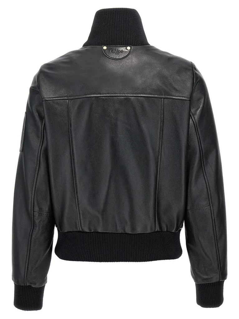 Chloé Chloé Leather Bomber Jacket 2