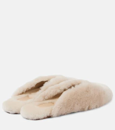 Le Monde beryl Regency shearling mules 2