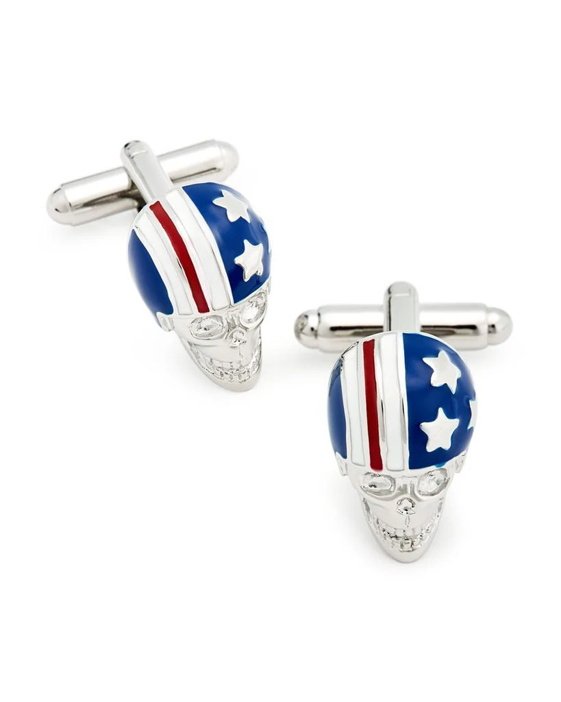 LINK UP American Flag Skull Cufflinks 1