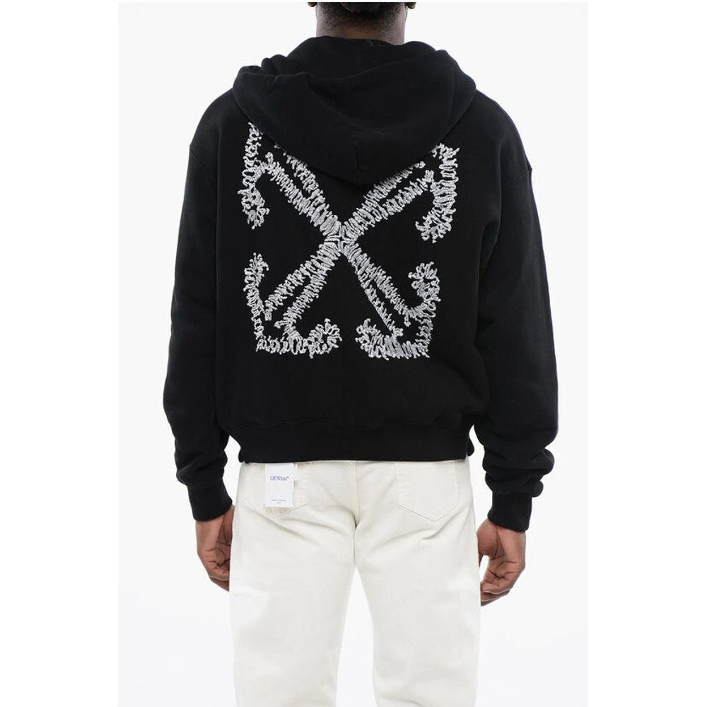 Off-White Off- Hoodie TATTOO ARROW ZIP SKATE with 2 Pockets and Zip Men's Closure 2