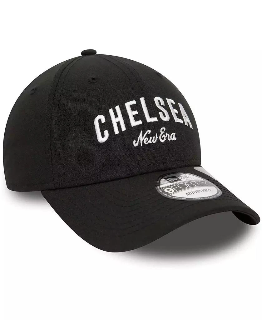New Era Men
s Black Chelsea Wordmark 9FORTY Adjustable Hat 3