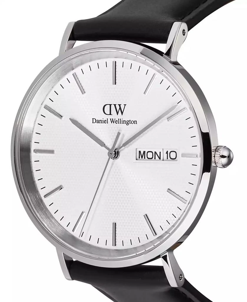 Daniel Wellington Men's Analog Black Leather Watch, 40mm 4