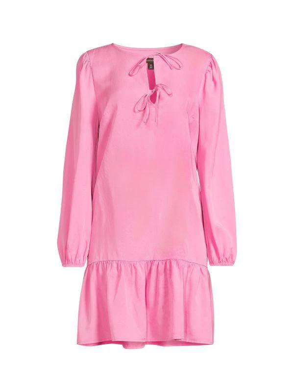 Saks Fifth Avenue Solid Mini Drop Waist Dress 3
