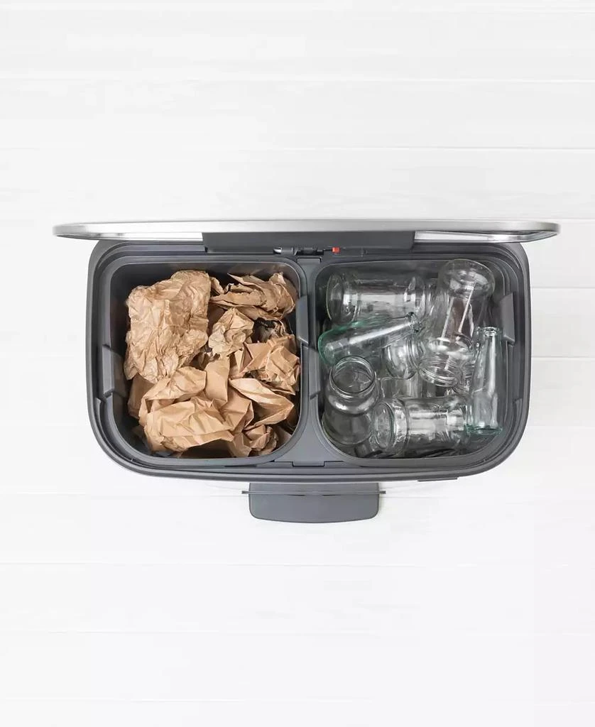 Brabantia Bo Step on Dual Compartment Trash Can, 2 x 8 Gallon, 2 x 30 Liter 3