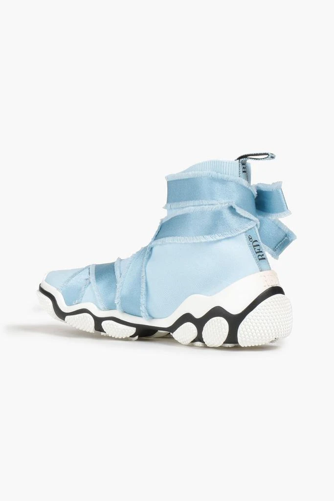 RED Valentino Glam Run satin-trimmed stretch-knit high-top sneakers 3