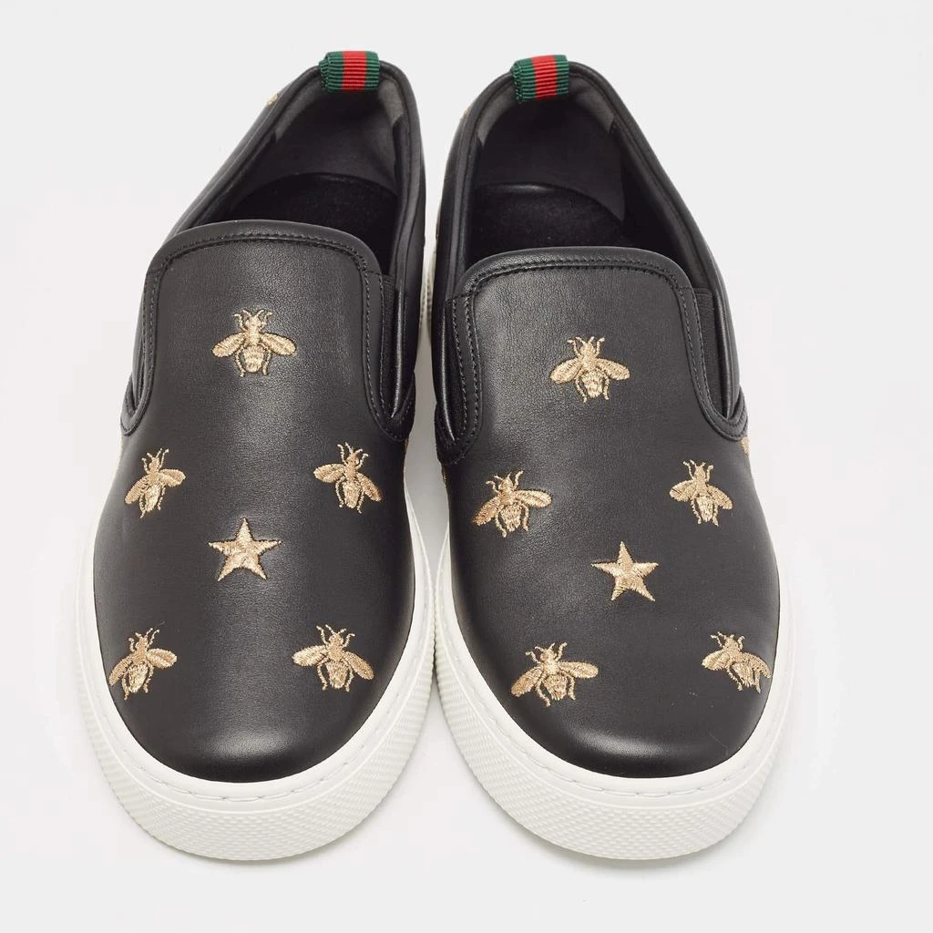 Gucci Gucci Black Leather Bees Slip On Sneakers Size 40 3