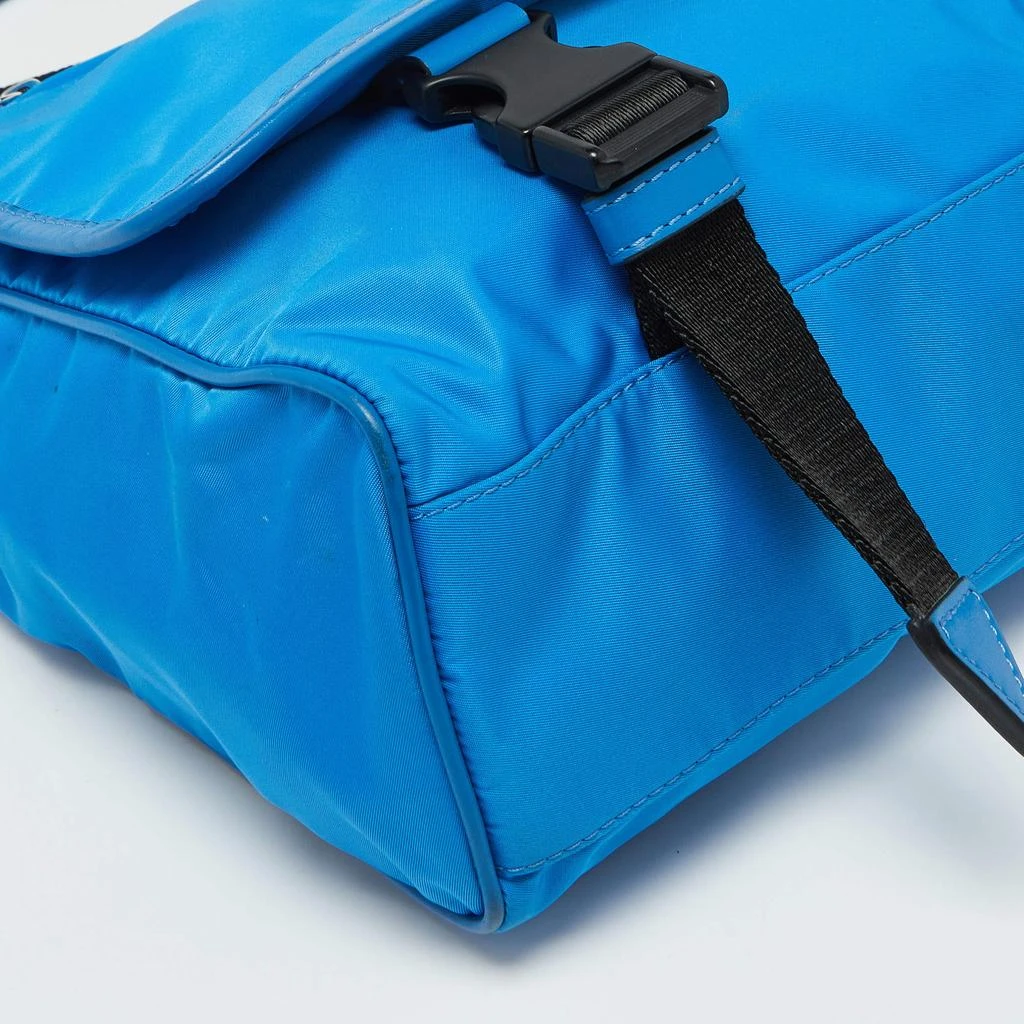 Versace Versace Blue Nylon La Medusa Flap Messenger Bag 14