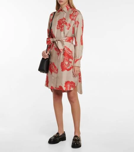 Salvatore Ferragamo Printed silk twill shirt dress 2