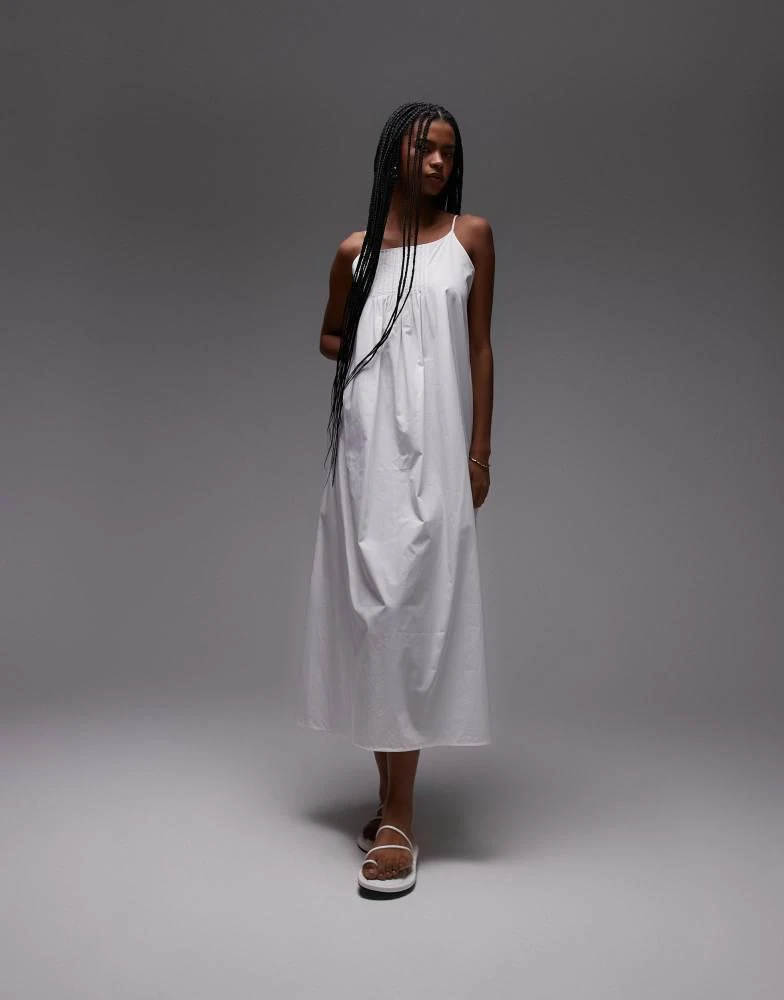 white cotton maxi beach dress Solid Gold Maxi Dress main image 1
