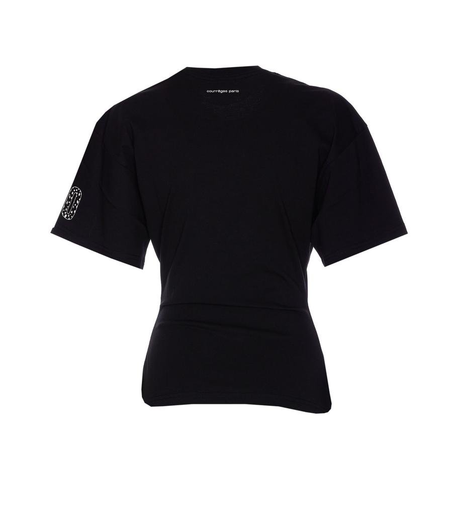 その他 Reedition T-Shirt - Courreges - Cotton - Black Courrèges Courrèges Fitted Printed T-Shirt Black XS - T