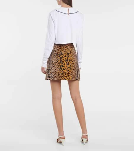 Miu Miu Cropped cotton jersey top 3
