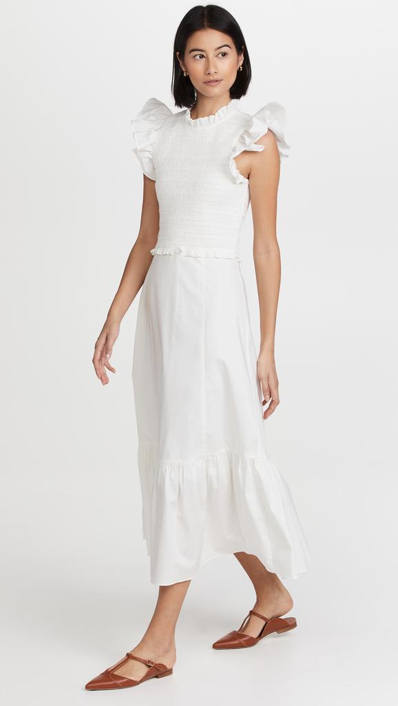 Sea Flutter Sleeve Dress