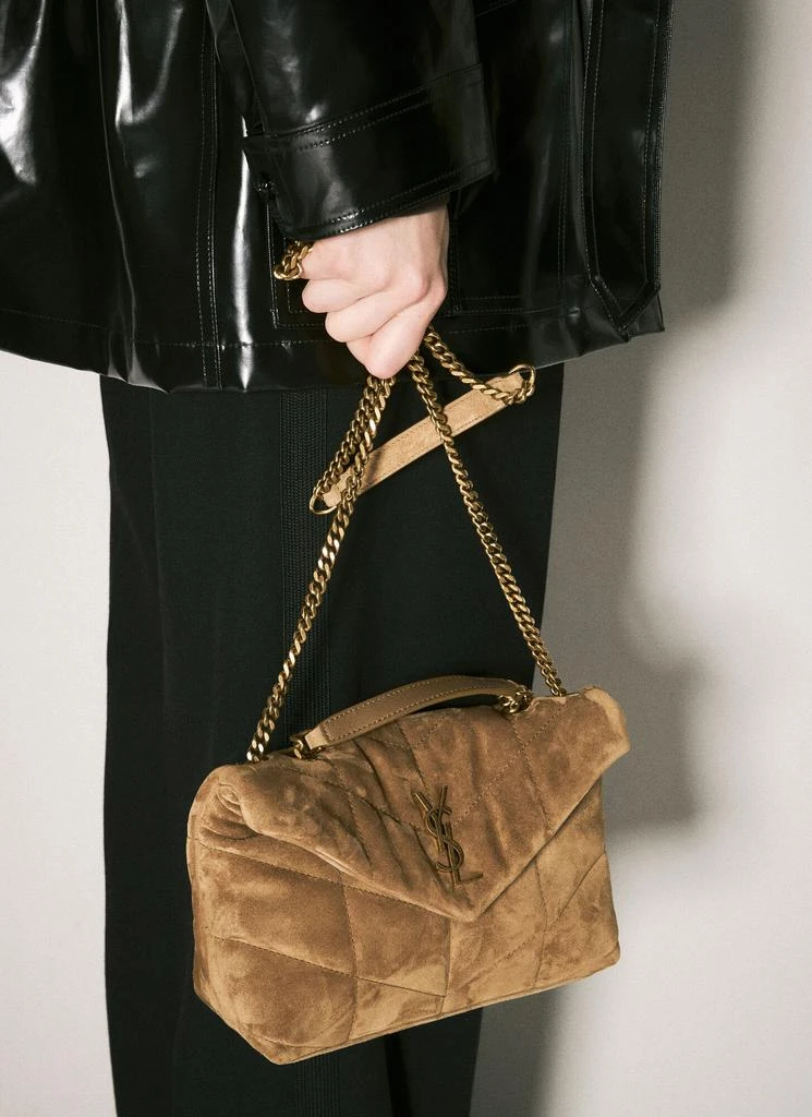 Yves Saint Laurent Toy Puffer Suede Shoulder Bag 4