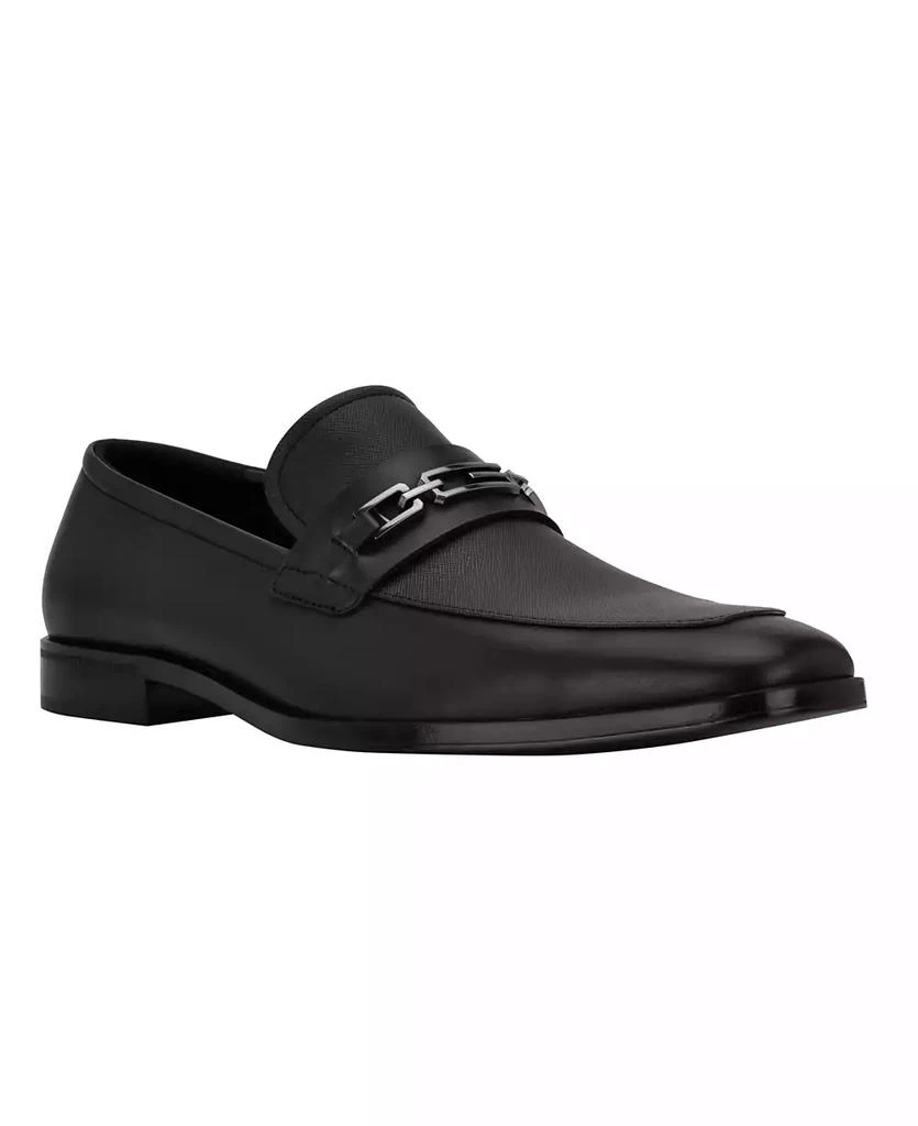 GUESS Men's Hendo Square Toe Slip On Dress Loafers 1