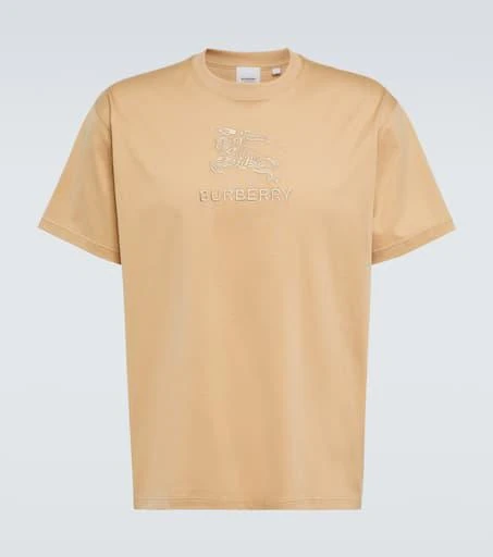Burberry Embroidered cotton jersey T-shirt 1