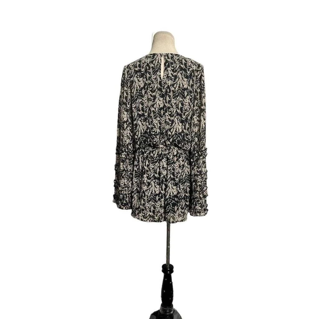 entro Entro - Women's Print Ruffle Long Sleeve Romper 3