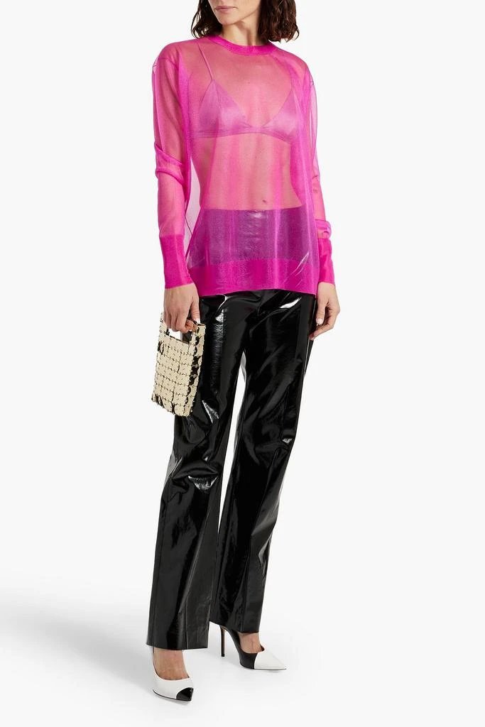 Dolce & Gabbana Metallic tulle blouse 2