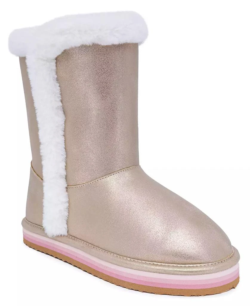 Sugar Big and Little Girls Milhoja Sueded Faux Fur Cozy Boots 1