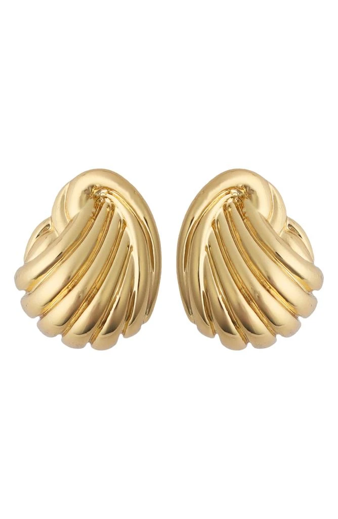 Panacea Ridged Twist Stud Earrings