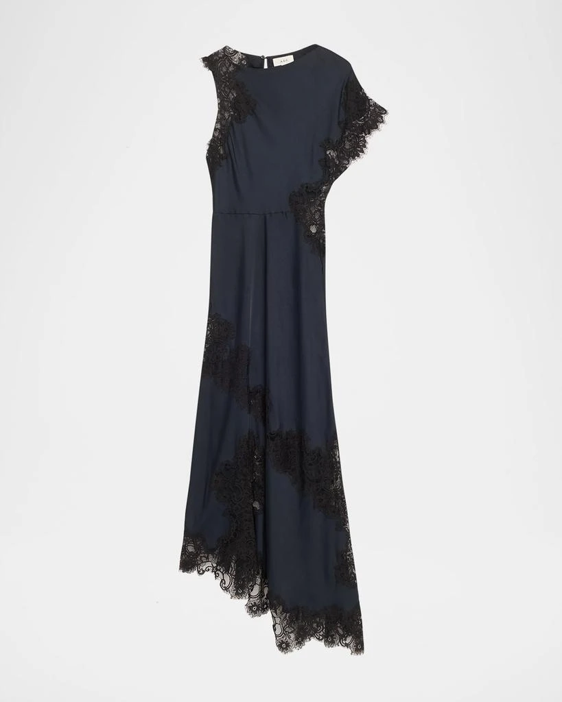 A.L.C. Alessia Satin and Lace Maxi Dress 1