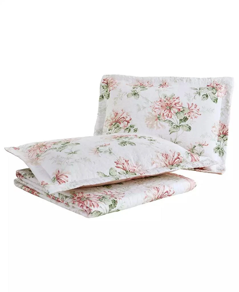 Laura Ashley Honeysuckle Cotton Reversible 2-Pc. Quilt Set, Twin 4