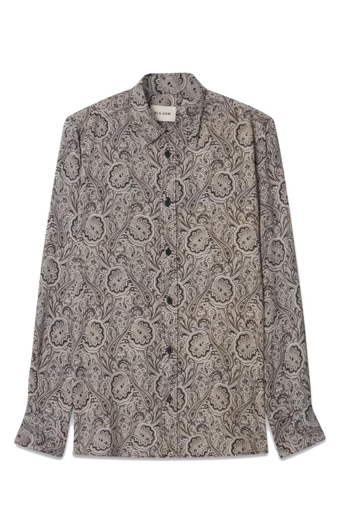 BLK DNM Paisley Print Button-Up Shirt