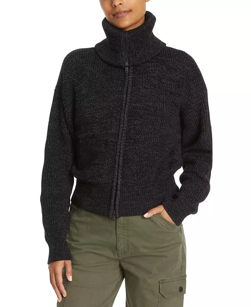 BASS OUTDOOR Women's Funnel-Neck Zippered Sweater 1