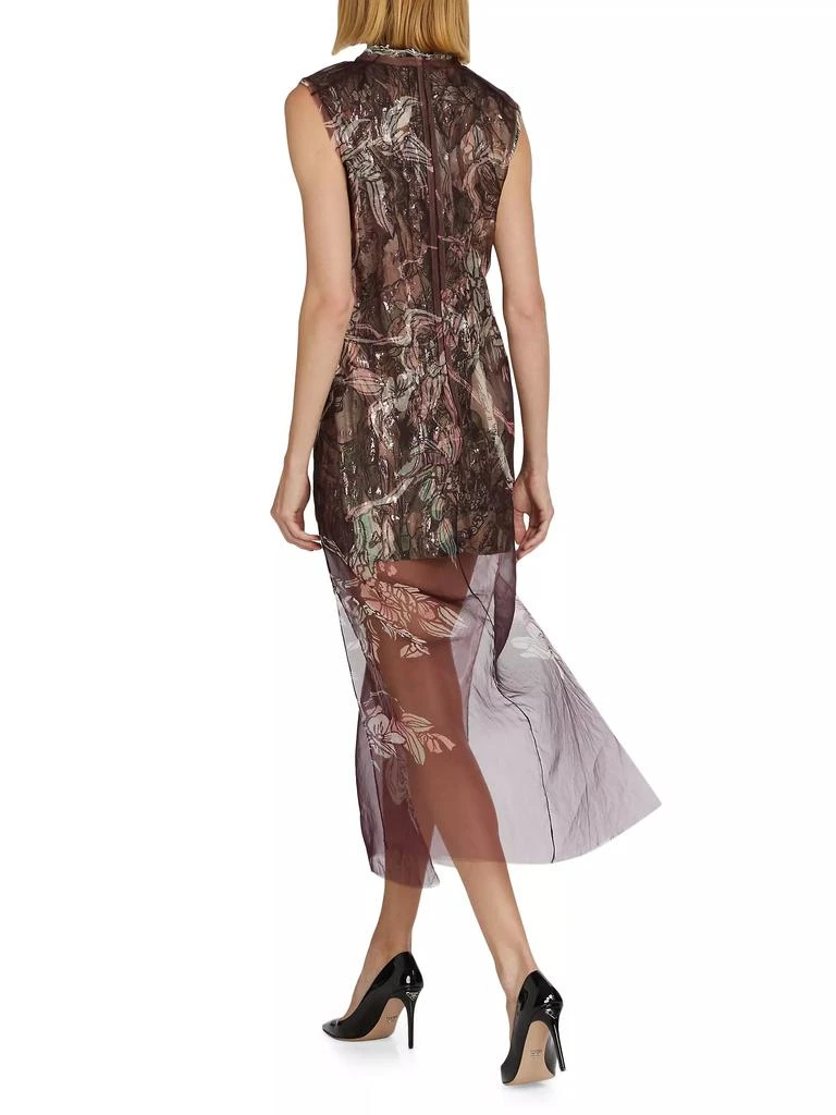 Jason Wu Printed Organza Sheer Sheath Dress 5