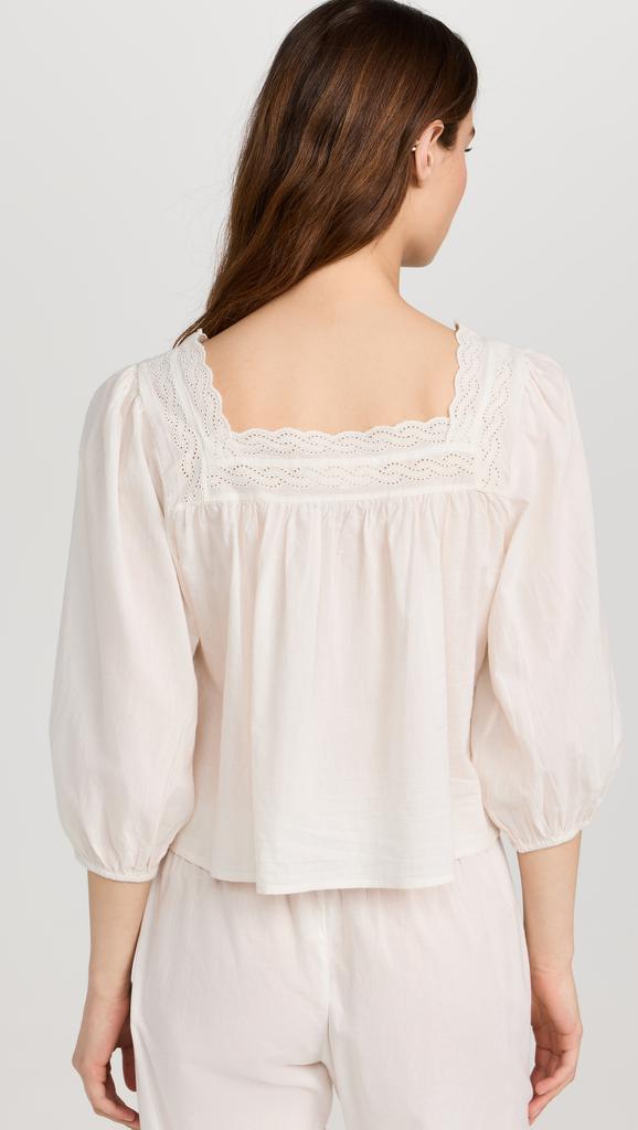 The Great The Eyelet Button Sleep Top