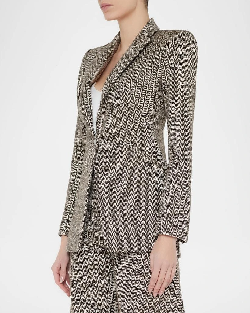 L'Agence Sheila Structured Chevron Blazer 5