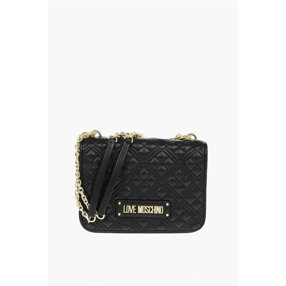 Moschino LOVE Quilted faux Leather Bag with Golden Women's Chain 1