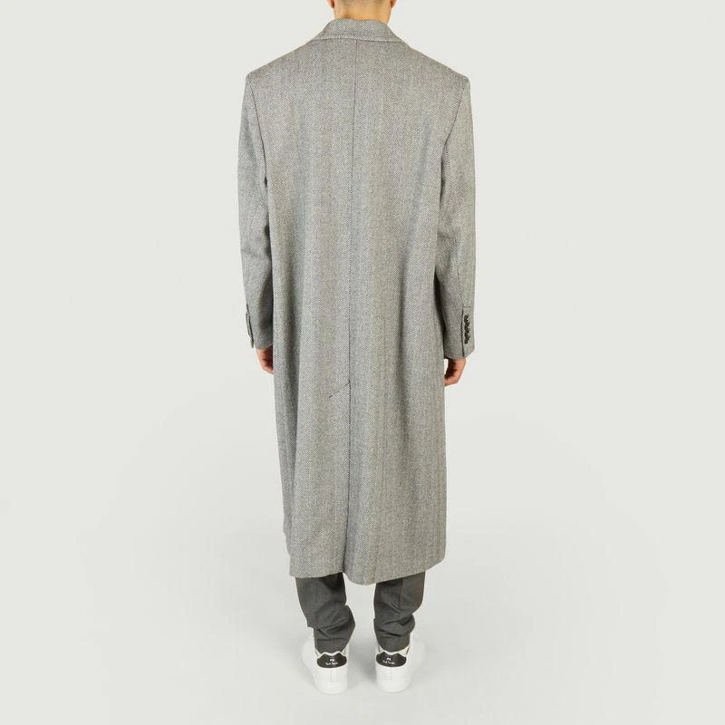 AMI Oversized coat NIGHT BLUE IVORY AMI PARIS 3