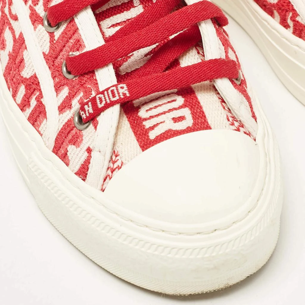 Dior Dior Red Oblique Canvas Walk'n'Dior Sneakers Size 36.5 7