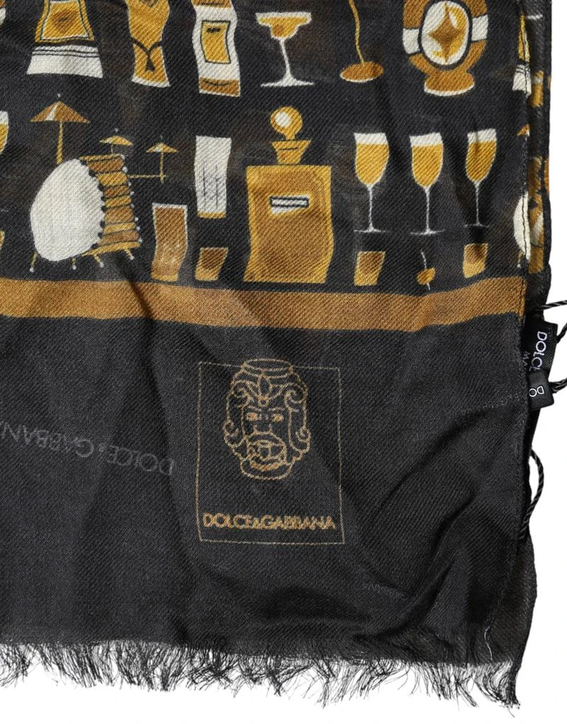 Dolce 
Gabbana Jazz Club Print Neck Wrap Shawl Men
s Scarf 2