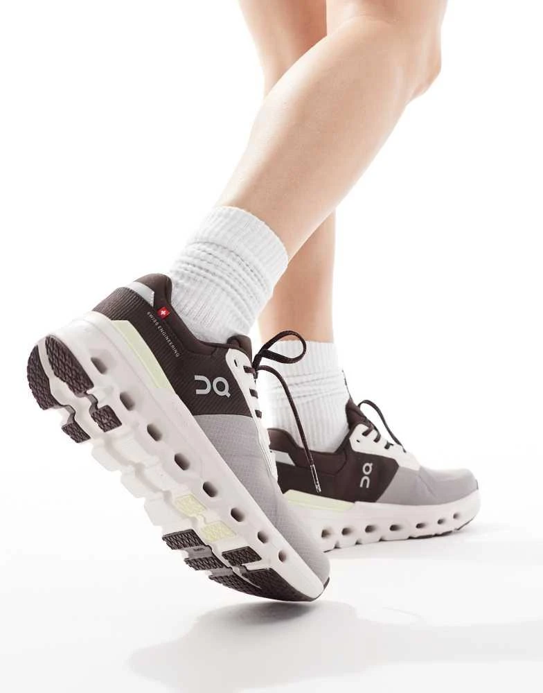 On ON Cloudrunner 2 Waterproof running trainers in Brown and Grey 5