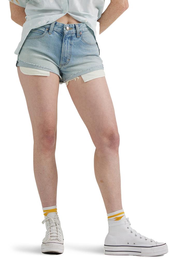 LEE Rider Raw Hem Denim Shorts